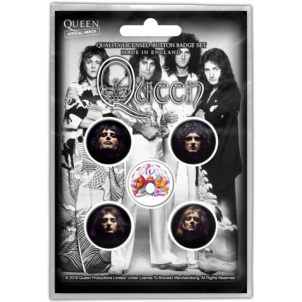 Queen - Faces - BUTTON BADGE SET - Razamataz