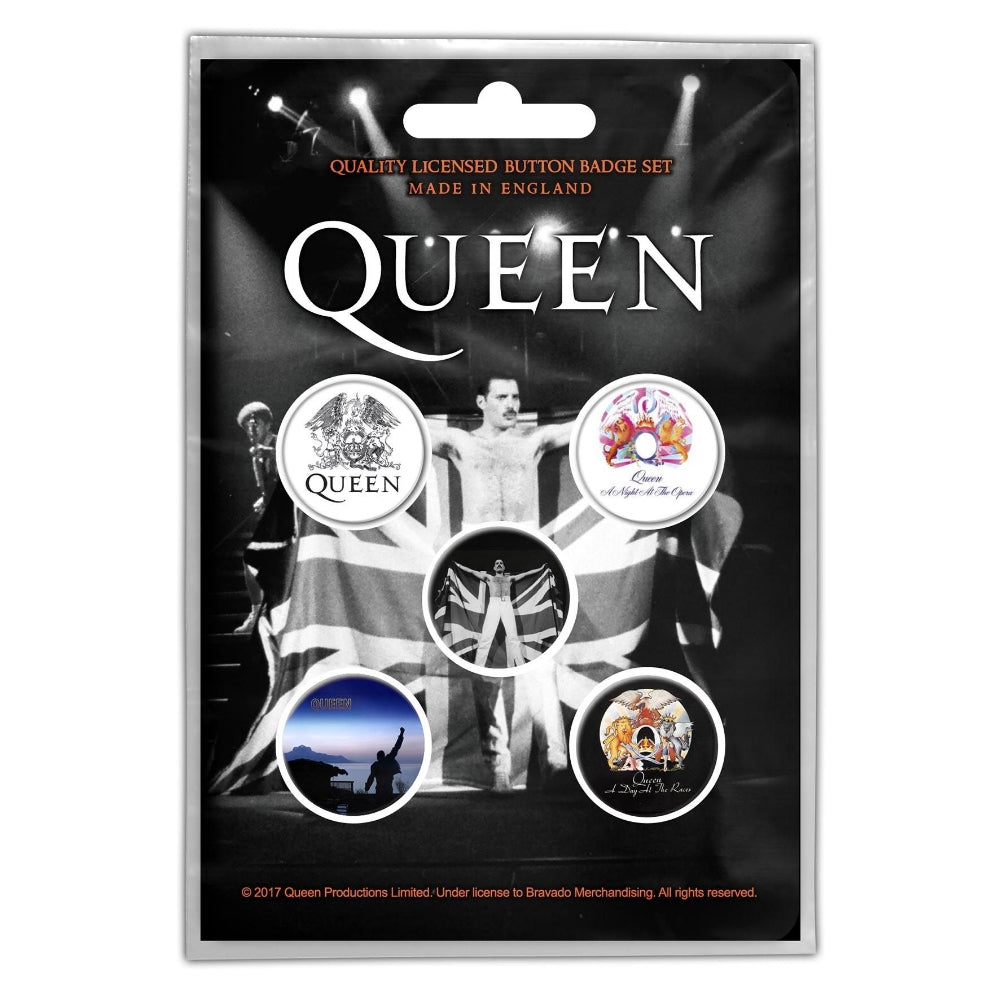Queen - Freddie - BUTTON BADGE SET - Razamataz