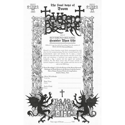 Reverend Bizarre - Heavier Than Life - CASSETTE BOXSET - Darkness Shall Rise - Image 2