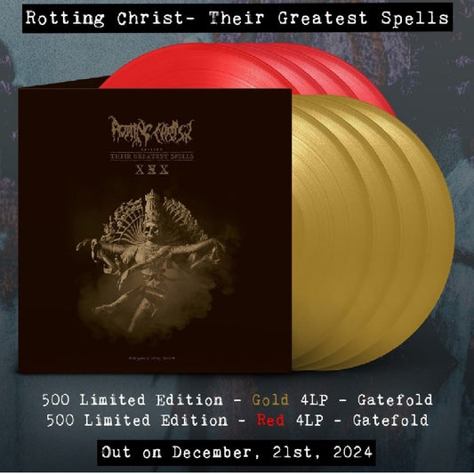 Rotting Christ - Their Greatest Spells - 4LP Gatefold Coloured - Sevan Mater - Image 2