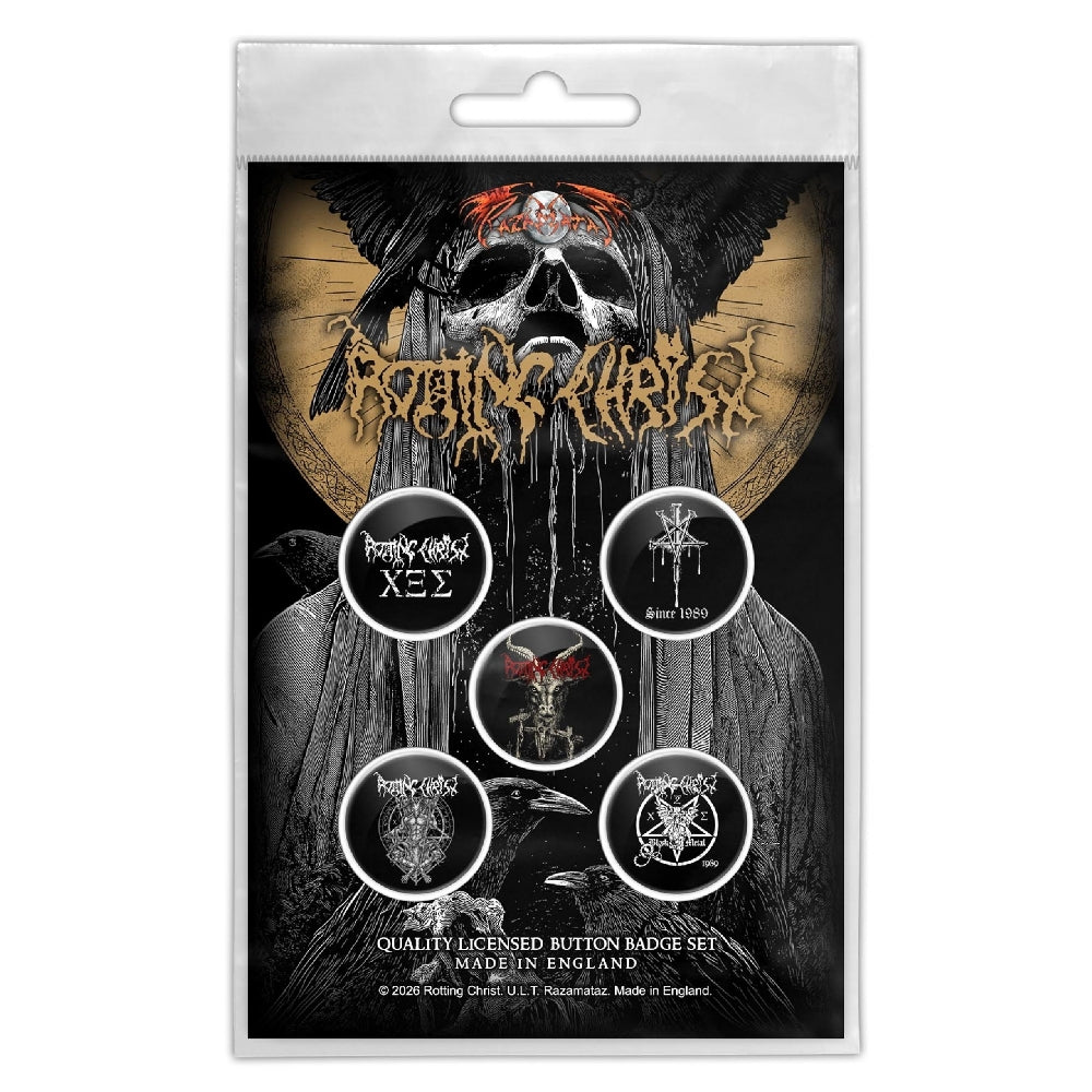Rotting Christ - We Are The Damned Generation - BUTTON BADGE SET - Razamataz