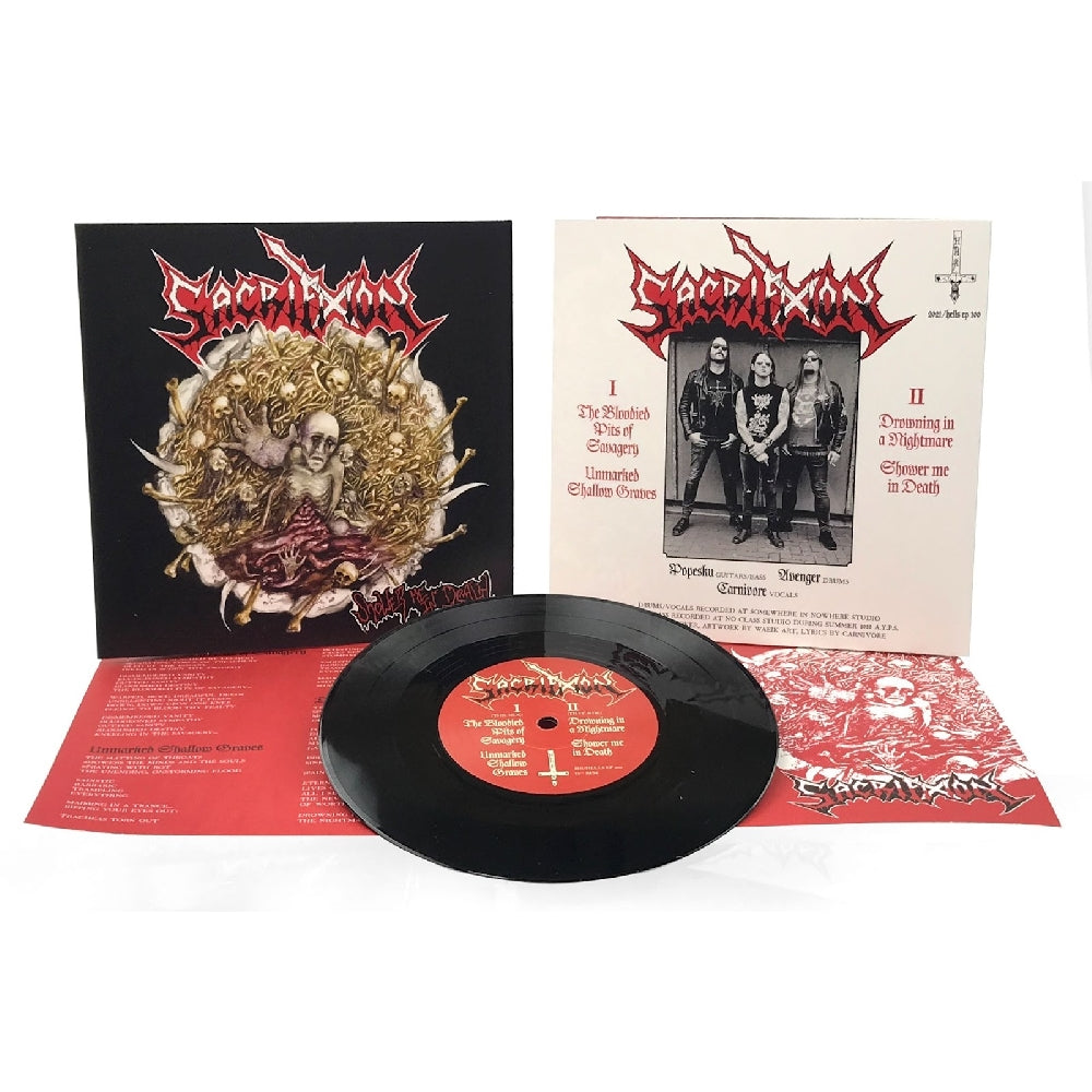 Sacrifixion - Shower Me In Death - 7" vinyl - Hells Headbangers Records