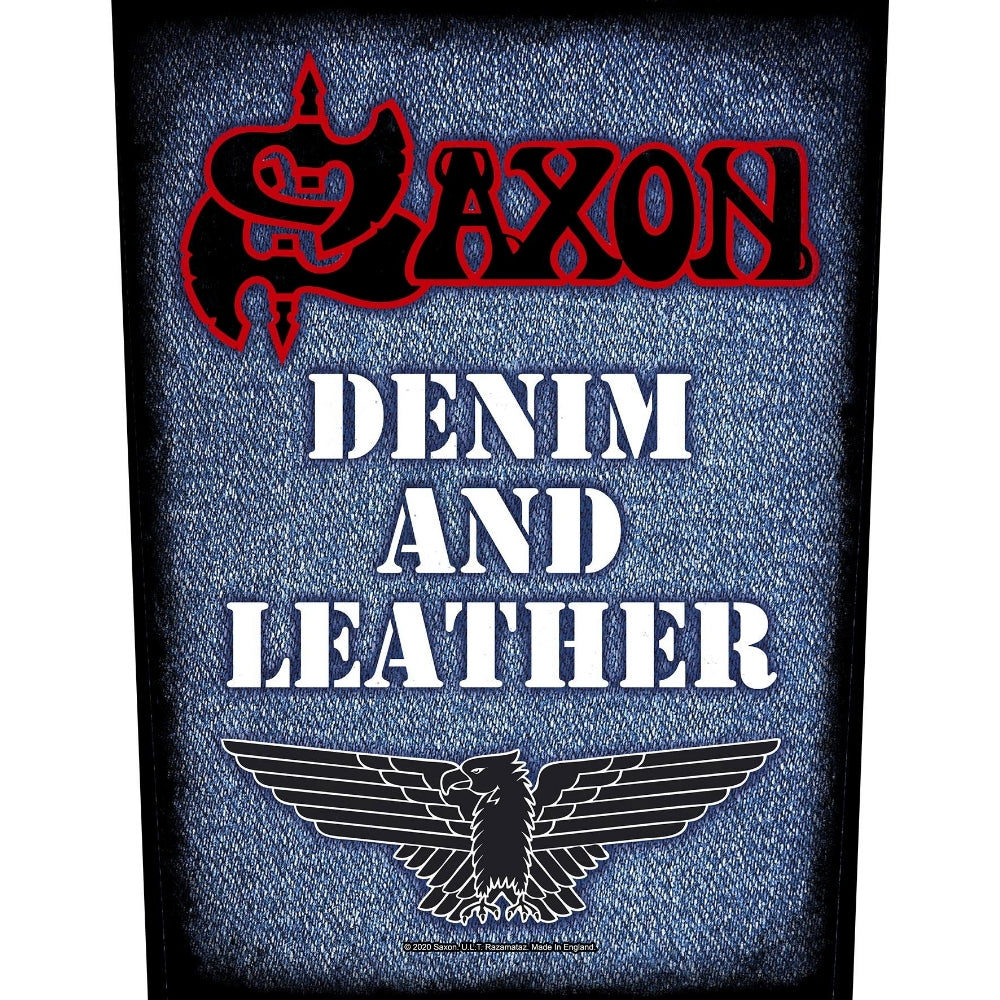 Saxon - Denim & Leather - BACKPATCH - Razamataz