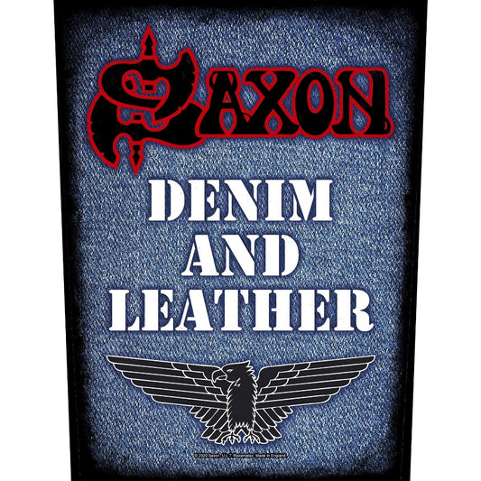 Saxon - Denim & Leather - BACKPATCH - Razamataz