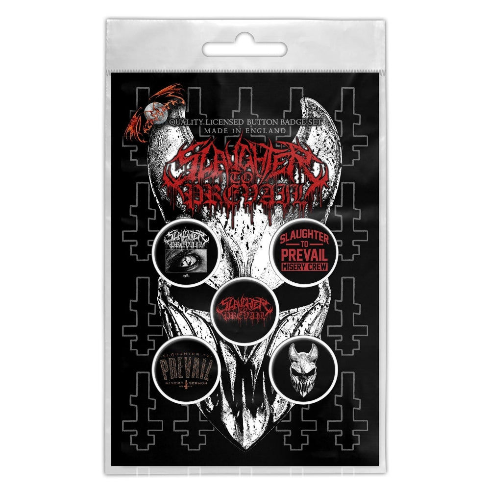 Slaughter To Prevail - Logo - BUTTON BADGE SET - Razamataz