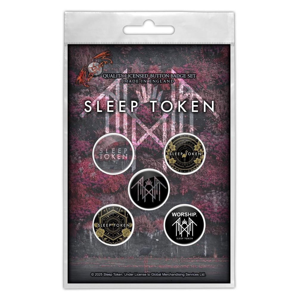Sleep Token - Even In Arcadia - BUTTON BADGE SET - Razamataz