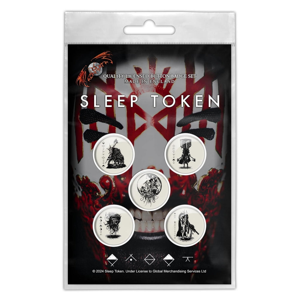Sleep Token - Vessel Mask - BUTTON BADGE SET - Razamataz