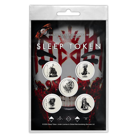 Sleep Token - Vessel Mask - BUTTON BADGE SET - Razamataz