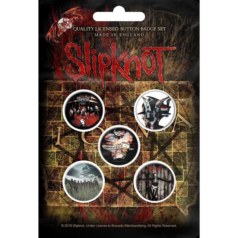 Slipknot - Albums - BUTTON BADGE SET - Razamataz