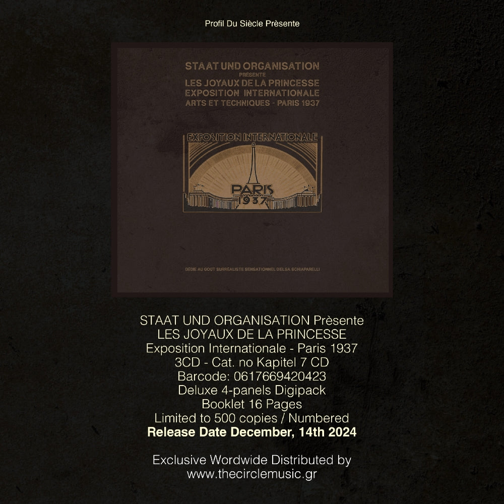 Staat Und Organisation - Les Joyaux De La Princesse “Exposition Internationale – Arts Et Techniques – Paris 1937” - 3CD DIGIPAK - Profil Du Siecle - Image 2