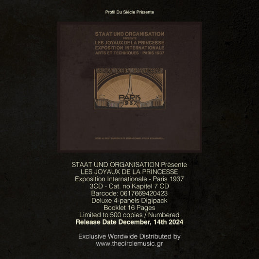 Staat Und Organisation - Les Joyaux De La Princesse “Exposition Internationale – Arts Et Techniques – Paris 1937” - 3CD DIGIPAK - Profil Du Siecle - Image 2