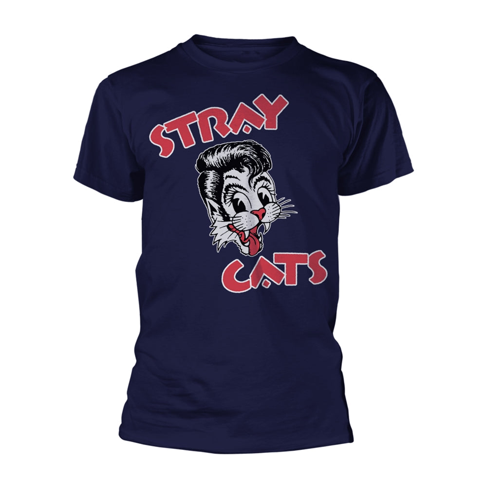 Stray Cats - Cat Logo (navy) - T-shirt - PHD