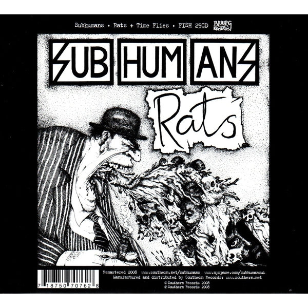 Subhumans - Time Flies + Rats - CD DIGIPAK - Pirates Press Records - Image 2