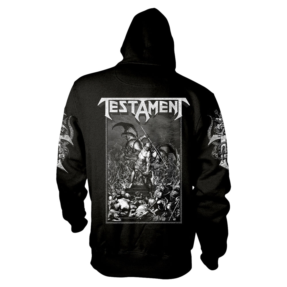 Testament - Pitchfork Horns - Hooded Sweat Shirt Zip - PHD - Image 2