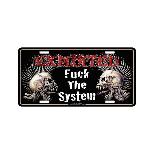The Exploited - Fuck The System - License plate - Razamataz