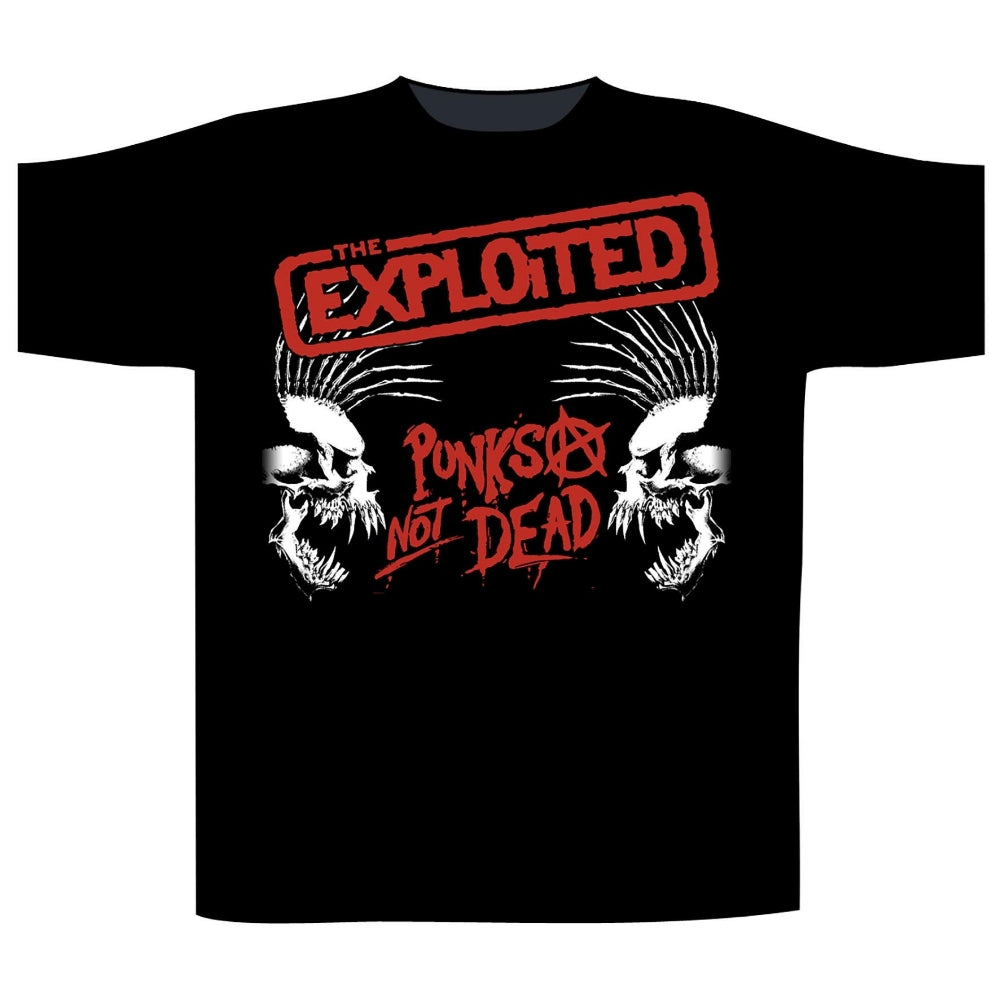 The Exploited - Punks Not Dead / Skulls - T-shirt - Razamataz