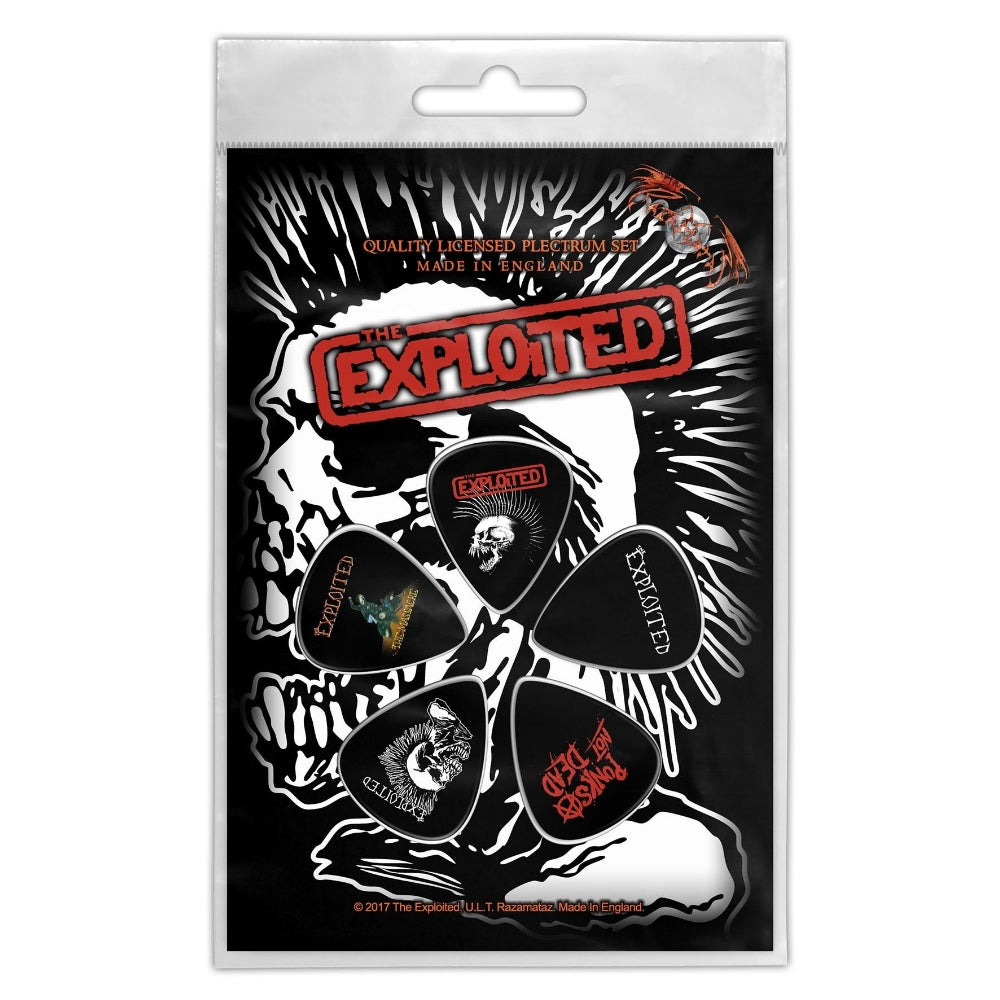 The Exploited - Skull - Guitar Pick Set - Razamataz