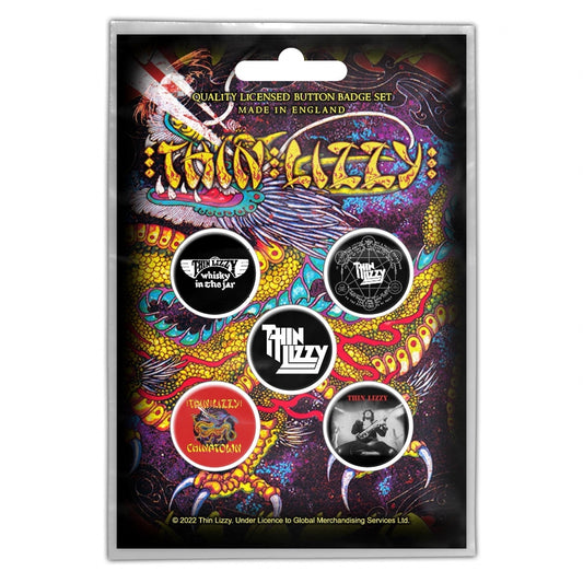 Thin Lizzy - Chinatown - BUTTON BADGE SET - Razamataz