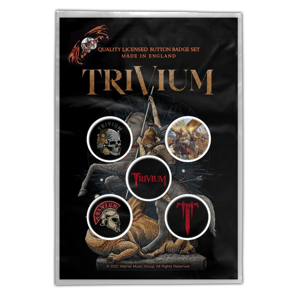 Trivium - In The Court Of The Dragon - BUTTON BADGE SET - Razamataz