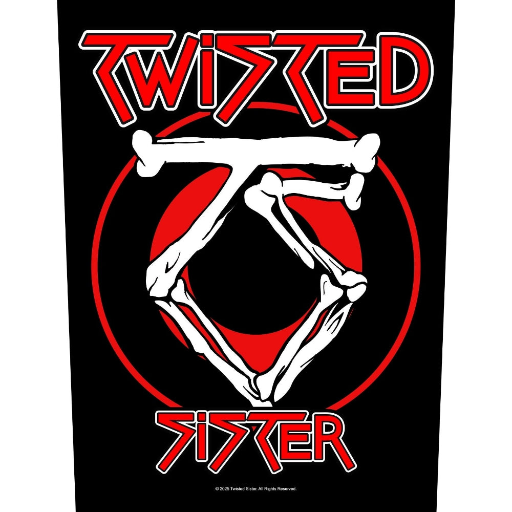 Twisted Sister - Circular Logo - BACKPATCH - Razamataz