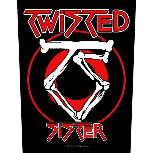 Twisted Sister - Circular Logo - BACKPATCH - Razamataz