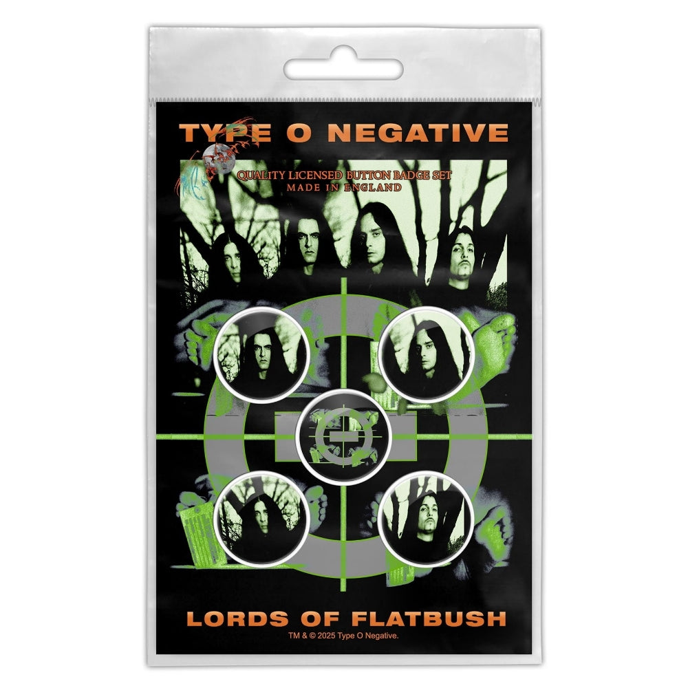 Type O Negative - Lords Of Flatbush - BUTTON BADGE SET - Razamataz
