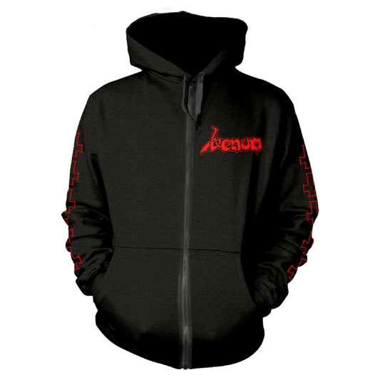 Venom - At War With Satan (Red) - Hooded Sweat Shirt Zip - PHD
