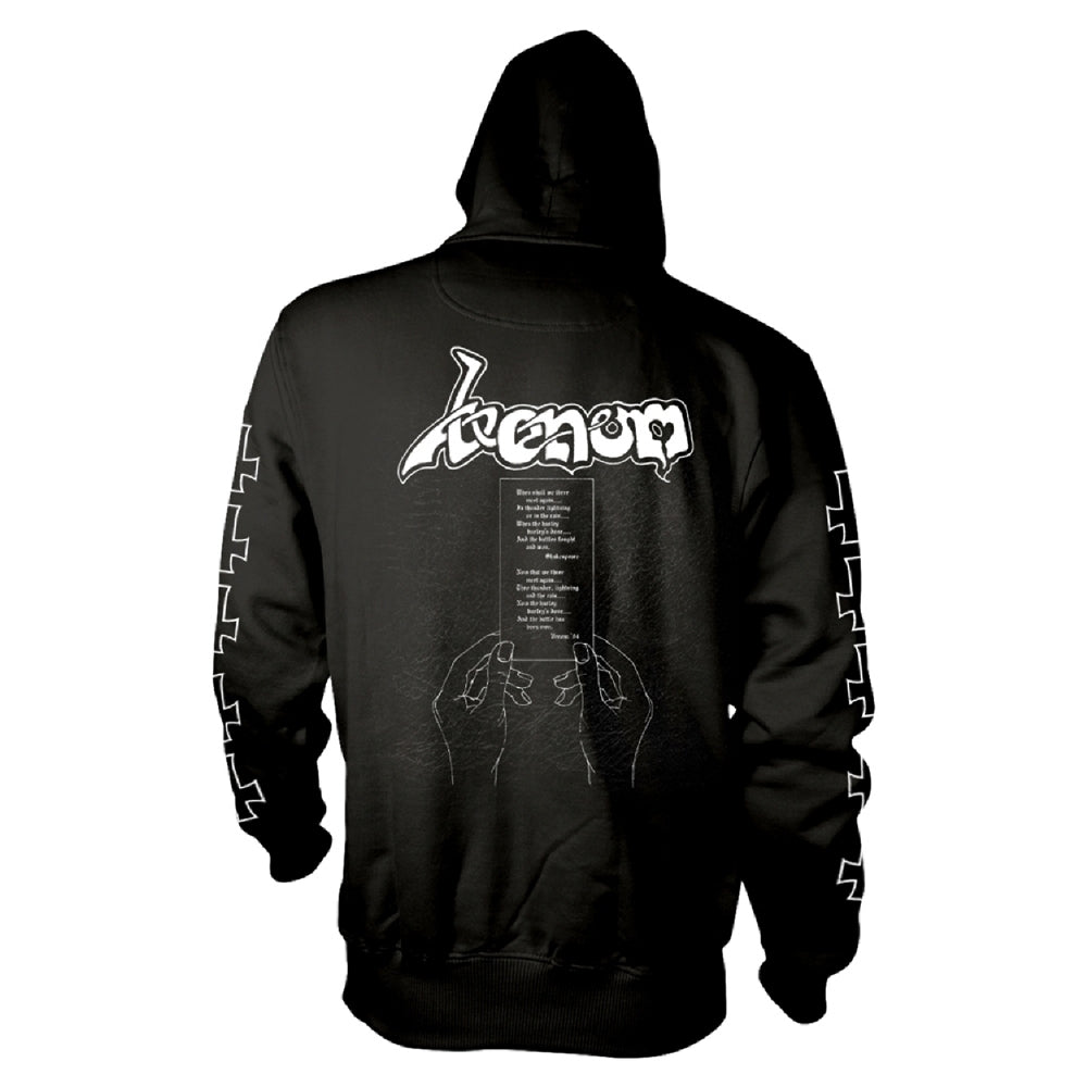 Venom - At War With Satan (White) - Hooded Sweat Shirt - PHD - Image 2