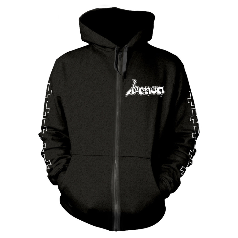 Venom - At War With Satan (White) - Hooded Sweat Shirt Zip - PHD