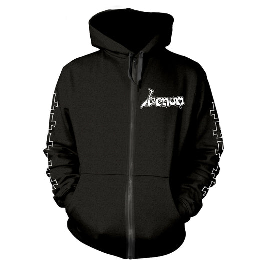 Venom - At War With Satan (White) - Hooded Sweat Shirt Zip - PHD