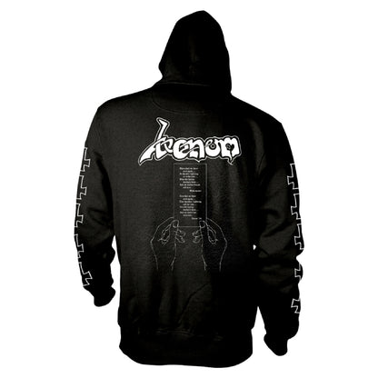 Venom - At War With Satan (White) - Hooded Sweat Shirt Zip - PHD - Image 2