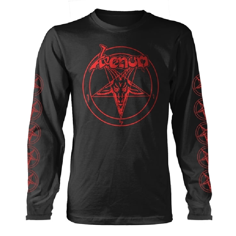 Venom - Baphomet Pentagram (Red) - Long Sleeve - PHD