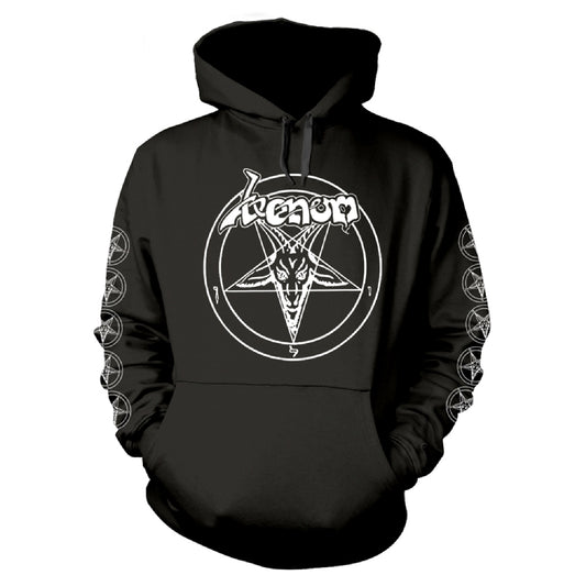 Venom - Baphomet Pentagram (White) - Hooded Sweat Shirt - PHD