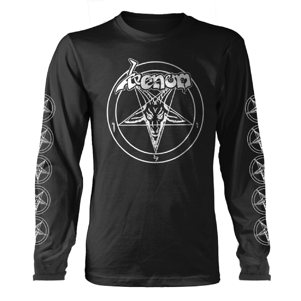 Venom - Baphomet Pentagram (White) - Long Sleeve - PHD