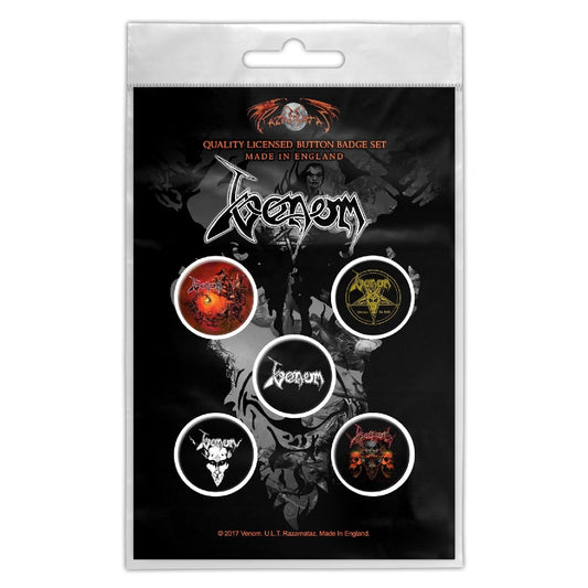 Venom - Black Metal - BUTTON BADGE SET - Razamataz