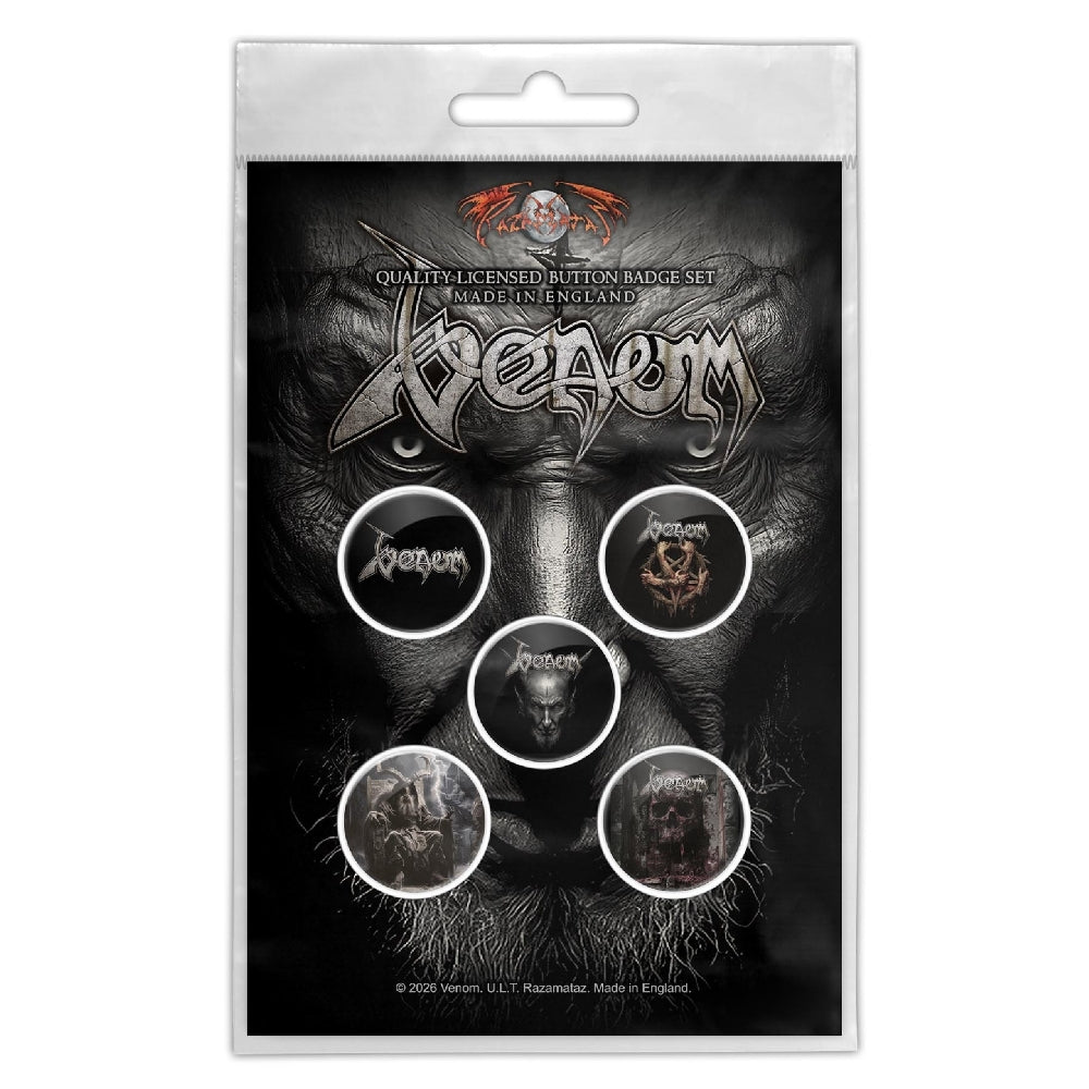 Venom - Into Oblivion - BUTTON BADGE SET - Razamataz