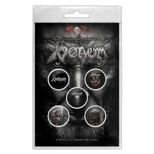 Venom - Into Oblivion - BUTTON BADGE SET - Razamataz