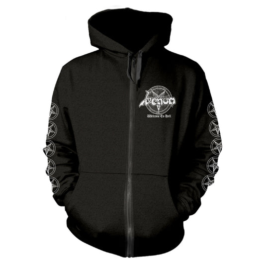 Venom - Welcome To Hell (white) - Hooded Sweat Shirt Zip - PHD