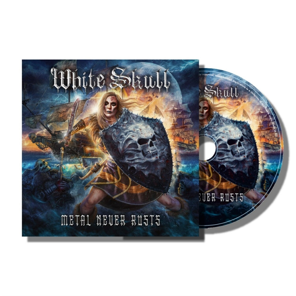 White Skull - Metal Never Rusts - CD DIGIPAK - Rock Of Angels Records - Image 2