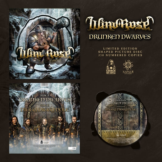 Wind Rose - Drunken Dwarves - SHAPED VINYL - Church Of Vinyl